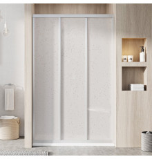 Душевая дверь в нишу Ravak Supernova ASDP3-120 Pearl, 200,  профиль белый, раздвижная, стекло матовое, с узором