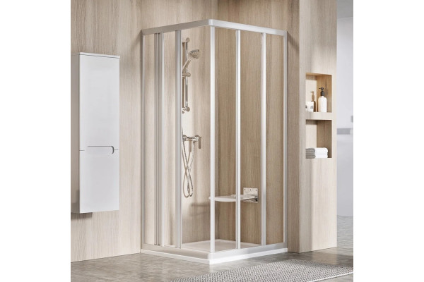 Душевой уголок Ravak Supernova ASRV3-90 Transparent, профиль сатин, квадратный, двери раздвижные