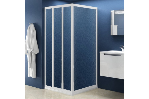 Душевая перегородка Ravak PSS-80 Pearl, профиль белый, стекло рифленое