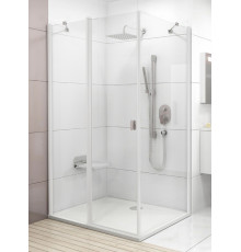 Душевой уголок Ravak CRV2-110+CPS Transparent, профиль белый, прямоугольный, двери распашные