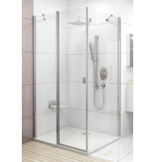 Душевой уголок Ravak CRV2-100+CPS Transparent, профиль блестящий, прямоугольный, двери распашные