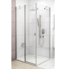 Душевой уголок Ravak CRV2-90+CPS Transparent, профиль блестящий, прямоугольный, двери распашные