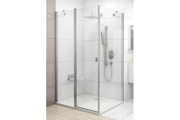 Душевой уголок Ravak CRV2-110+CPS Transparent, профиль блестящий, прямоугольный, двери распашные