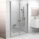 Душевая дверь в нишу Ravak CSDL2-120 Transparent, профиль сатин, распашная, стекло прозрачное