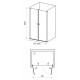 Душевая дверь в нишу Ravak CSDL2-100 Transparent, профиль белый, распашная, стекло прозрачное