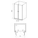 Душевая дверь в нишу Ravak CSDL2-90 Transparent, профиль белый, распашная, стекло прозрачное