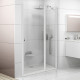 Душевая дверь в нишу Ravak CSD2-110 Transparent, профиль белый, распашная, стекло прозрачное