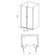 Душевая дверь в нишу Ravak CSDL2-110 Transparent, профиль белый, распашная, стекло прозрачное