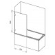 Шторка на ванну Ravak BVS1-80 Transparent, фурнитура хром, стекло прозрачное, с покрытием анти-капля