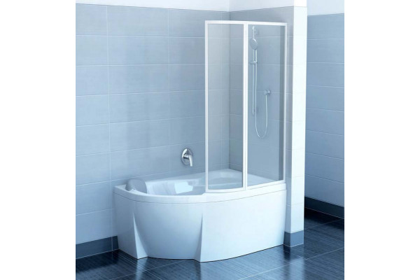 Шторка на ванну Ravak VSK2 Rosa 140 R Transparent складная, стекло прозрачное