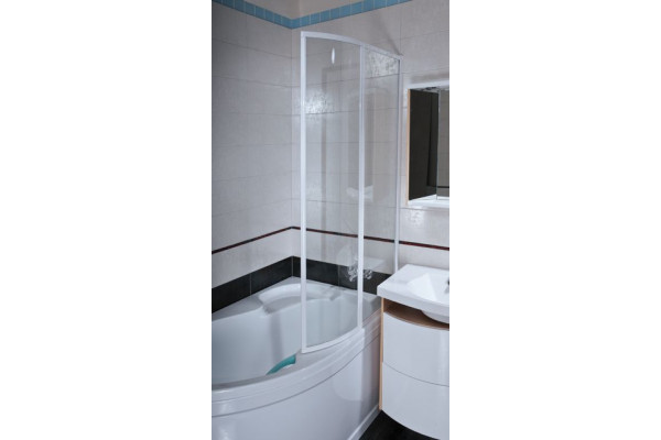 Шторка на ванну Ravak VSK2 Rosa 140 R Transparent складная, стекло прозрачное