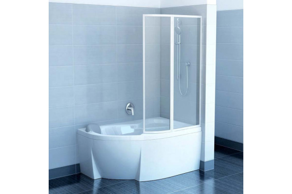 Шторка на ванну Ravak VSK2 Rosa 150 R Transparent складная, стекло прозрачное
