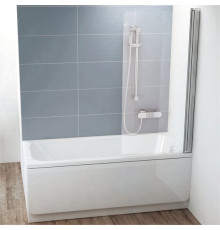 Шторка на ванну Ravak CVS1-80 R Transparent, профиль блестящий, распашная, стекло прозрачное