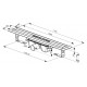 Душевой лоток Ravak Chrome 1050 хром, в пол около стены, выпуск боковой