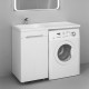 Тумба с раковиной Raval Forte 110 L, под стиральную машину, напольная, с дверками