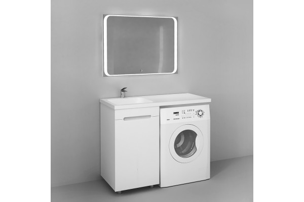Тумба с раковиной Raval Forte 110 L, под стиральную машину, напольная, с дверками