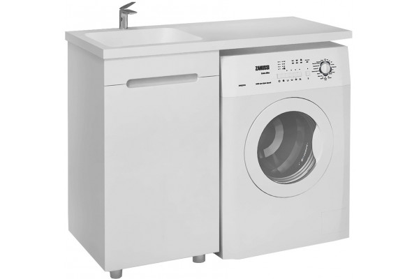 Тумба с раковиной Raval Forte 110 L, под стиральную машину, напольная, с дверками