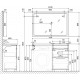 Мебель для ванной Raval Forte120 L, под стиральную машину, напольная, с ящиками
