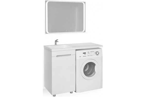 Мебель для ванной Raval Forte 110 L, под стиральную машину, напольная, с дверками