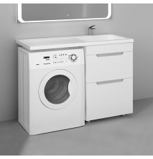 Тумба с раковиной Raval Forte 120 R, под стиральную машину, напольная, с ящиками