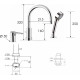 Смеситель на борт ванны Remer Winner W07 однорычажный, хром
