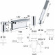 Смеситель на борт ванны Remer Infinity I06 однорычажный, хром