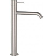 Смеситель для раковины Remer X Style Inox SSX10LXLB с донным клапаном click-clack, однорычажный, сталь