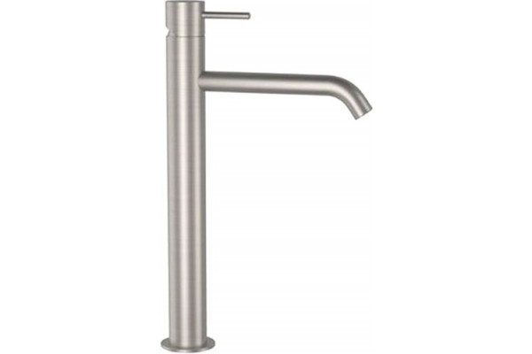 Смеситель для раковины Remer X Style Inox SSX10LXLB с донным клапаном click-clack, однорычажный, сталь