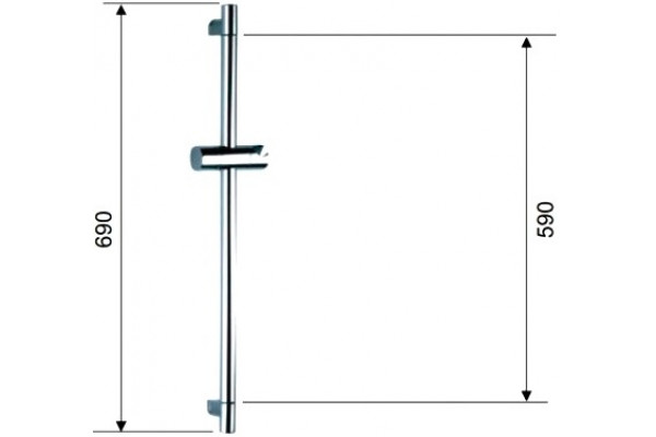 Душевая штанга Remer 315R хром, 69 см