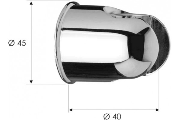 Настенный держатель Remer 339SO хром, штанга 4.5 см