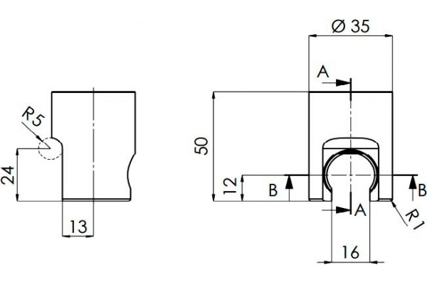Настенный держатель Remer 339SOM хром, штанга 3.5 см
