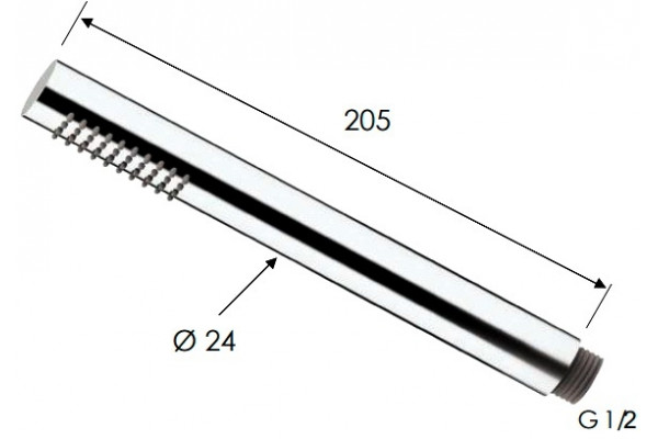 Душевая лейка Remer 317MDX хром, штанга 20.5 см