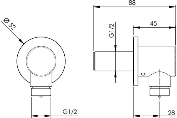 Шланговое подключение Remer SS309 цвет сталь, штанга 6.2 см