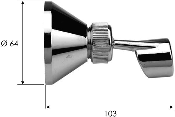 Настенный держатель Remer 335P хром, штанга 6.4 см