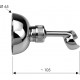 Настенный держатель Remer 338 хром, штанга 6.5 см