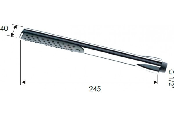 Душевая лейка Remer 317RVX хром, штанга 24.5 см