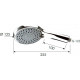 Душевая лейка Remer 318DKX хром, штанга 25.5 см, 4 режима