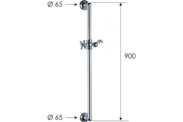 Душевая штанга Remer 319L хром, 90 см