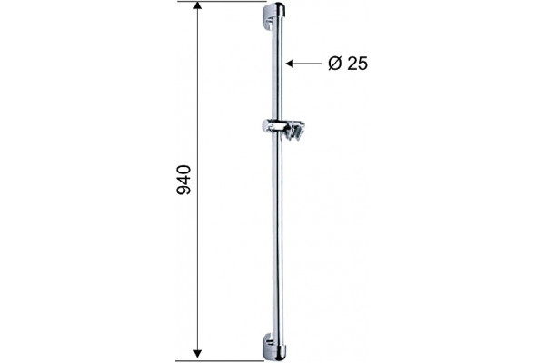 Душевая штанга Remer 319D хром, 94 см