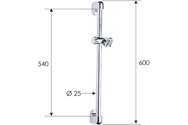 Душевая штанга Remer 311D хром, 60 см