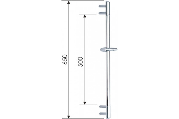 Душевая штанга Remer 317V хром, 65 см