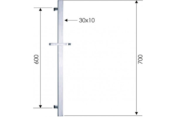 Душевая штанга Remer 317R хром, 70 см