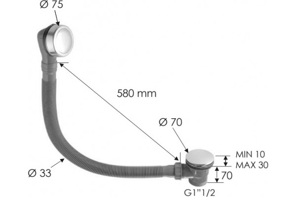 Слив-перелив Remer 96CC