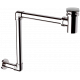 Сифон для раковины Remer 985S с донным клапаном, хром, выпуск боковой