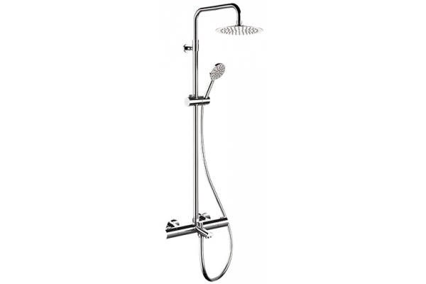 Душевая стойка Remer Elegance EQ34A8MPUFM25G хром, штанга 161 см