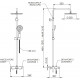 Душевая стойка Remer Dream D34A8MPUFM25T хром, штанга 161 см