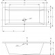 Акриловая ванна Riho Lusso 160x70 пристенная, прямоугольная, объем 235 л.