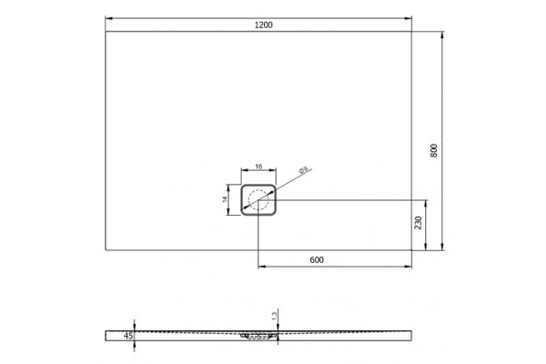 Поддон для душа Riho Basel 406 (120x80 см) прямоугольный, низкий