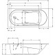 Акриловая ванна Riho Bathtubs Lazy 180х80 L прямоугольная, пристенная
