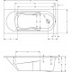 Акриловая ванна Riho Bathtubs Lazy 170х75 прямоугольная, пристенная
